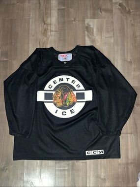 CCM Black Hockey Jersey with Center Ice Native Logo
